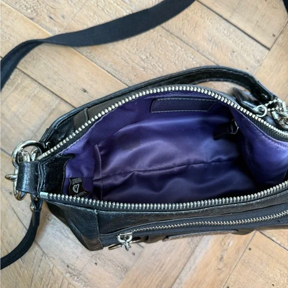 Coach Poppy Bag Black Leather Crossbody or Wear as Handbag. Great Condition! - Picture 5 of 12